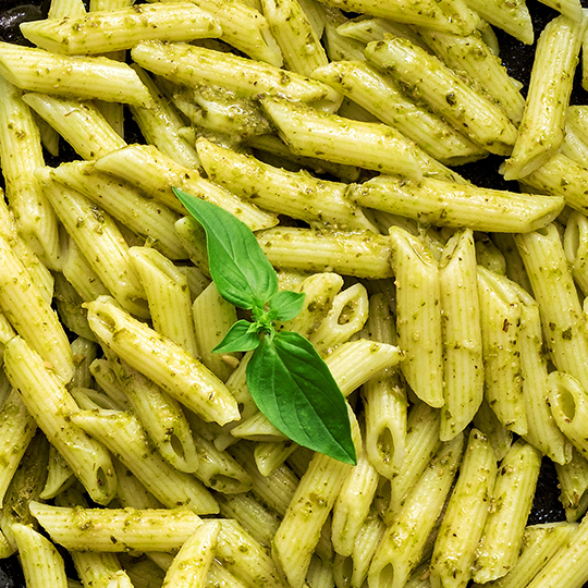 Penne au pesto au basilic