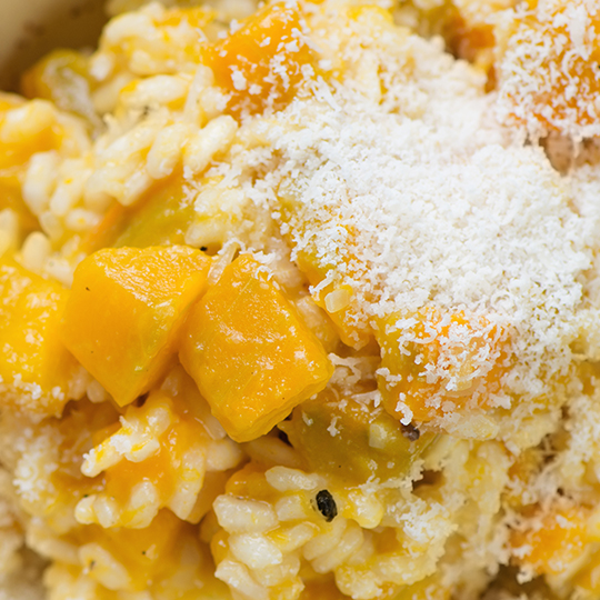Risotto with pumpkin and cheese