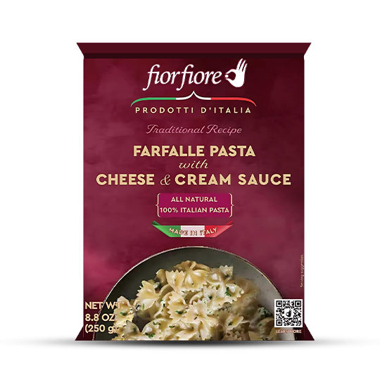 Farfalle Pasta with Cheese & Cream Sauce